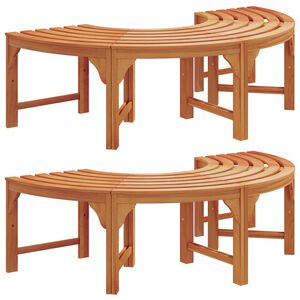 vidaXL Banka Dreves 2 pcs Naravna 160 x 80 x 45cm