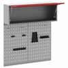 vidaXL Komplet omare in pegboard 3 pcs Rdeča 100 x 25 x 115 cm Jeklo