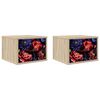 vidaXL Stenska nočna omarica KIEL 2 kos Sonoma hrast 36 x 33 x 25 cm