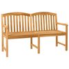 vidaXL Ročno izrezljana klop z rose 179,5 x 61 x 90 cm Trden tikov les