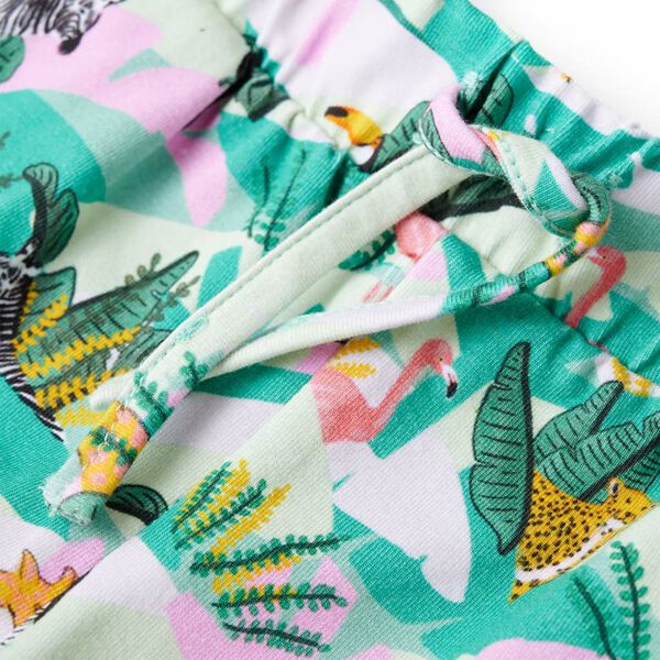 Otroške kratke hlače z vrvico svetlo mint 140