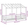 vidaXL Otro&scaron;ka postelja s streho 75x190 cm trdna borovina