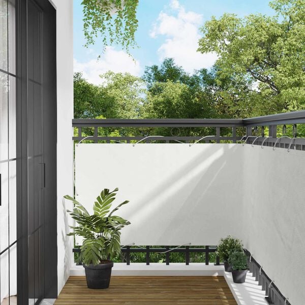 vidaXL Balconska mreža Bela 100 x 800 cm Oxford tkanina