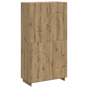 vidaXL Visoka komoda Artisan hrast 79 x 41 x 151 cm konstruiran les