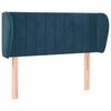 vidaXL Vzglavje z u&scaron;esi temno modro 103x23x78/88 cm žamet