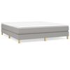 vidaXL Box spring postelja z vzmetnico svetlo siva 160x200 cm žamet