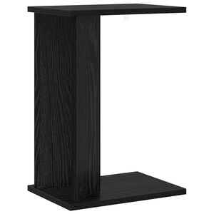vidaXL Stranska miza Črna Orehovina 35 x 25 x 50 cm Inženirski les