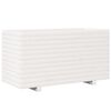 vidaXL Vrtno cvetlično korito belo 90x40x49,5 cm trdna borovina