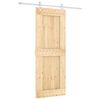 vidaXL Drsna vrata Naravna in bela 80 x 210 cm Masiven borov les