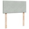 vidaXL Box spring postelja z vzmetnico svetlo siva 80x200 cm žamet