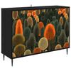 vidaXL Strani &scaron;al ZAANDAM Črni hrast 102 x 33 x 76 cm Inženirski les