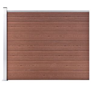 vidaXL Ograjni panel WPC 175x146 cm rjav