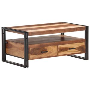 vidaXL Klubska mizica 100x55x45cm trden akacijev les s palisandrom