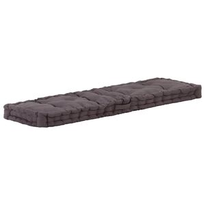 vidaXL Talna sedežna blazina za paleto bombaž 120x40x7 cm antracitna
