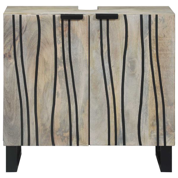 vidaXL Kopalni&scaron;ka omara za umivalnik s polico Bela 62 x 33 x 58 cm