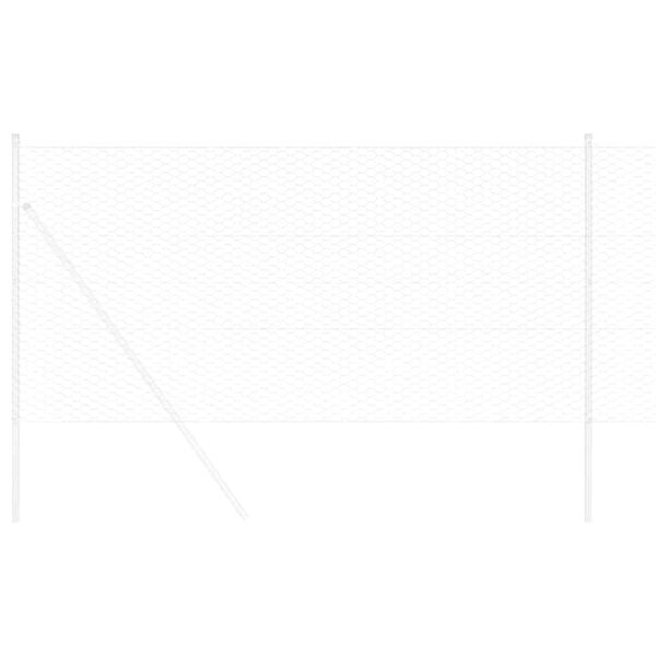 vidaXL Šesterokotna ograja srebrna 0,6 x 25 m Pocinkano jeklo