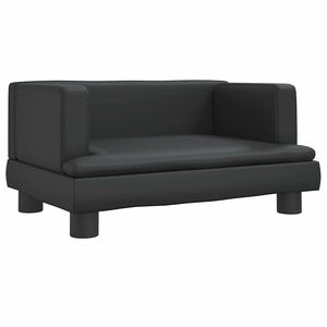vidaXL Pasja postelja črna 60x40x30 cm umetno usnje