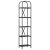 vidaXL Knjižna polica Črni hrast 40 x 30 x 183 cm Konstruiran les