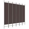 vidaXL Paravan 6-delni rjav 240x220 cm blago