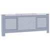 vidaXL Pokrov za radiator MDF siv 205 cm