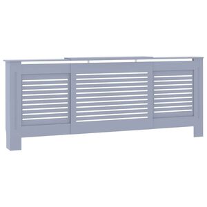 vidaXL Pokrov za radiator MDF siv 205 cm