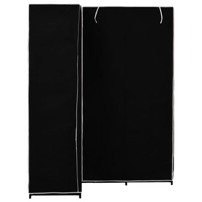 vidaXL Kotna garderobna omara 130x87x169 cm črna