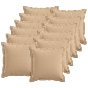 vidaXL Prevleka za blazino 12 kos HOUTEN Krem 40 x 40 cm Lažni lanu