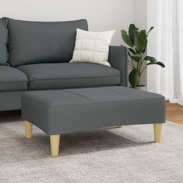 vidaXL Stolček za noge temno siv 77x55x31 cm blago