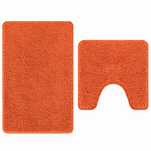 vidaXL Set protidrsnih kopalnih preprog 2 kos Oranžna 50 x 50 cm PP