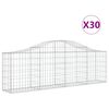 vidaXL Obokana gabionska ko&scaron;ara 30kosi 200x30x60/80cm pocinkano železo