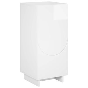 vidaXL Komoda Bela visok sijaj 33,5 x 34,5 x 75 cm Inženirski les