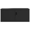 vidaXL Arhivska omara črna 90x40x145 cm jeklo