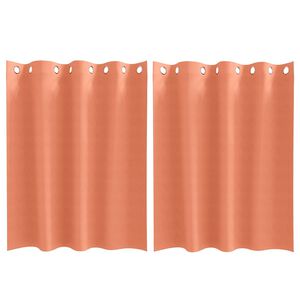 vidaXL Zavese za zatemnitev z obroči 2 kos Terakota 140 x 140 cm
