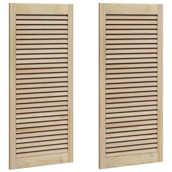 vidaXL Vrata omare z vrati 2 pcs Naravna 49,5 x 2,1 x 110 cm