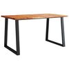 vidaXL Jedilna miza z naravnim robom 140x80x75 cm trden akacijev les