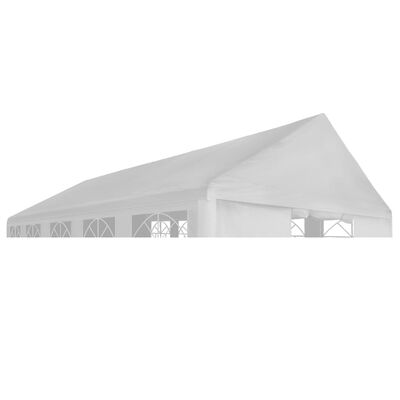 vidaXL Streha za šotor za zabave 4 x 8 m bela