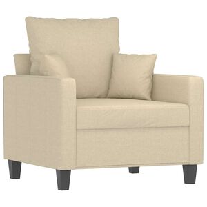 vidaXL Fotelj krem 60 cm blago