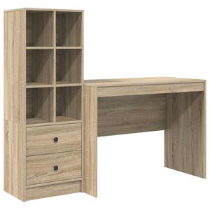 vidaXL Miza Sonoma hrast 145.5 x 50 x 127 cm 2 kos