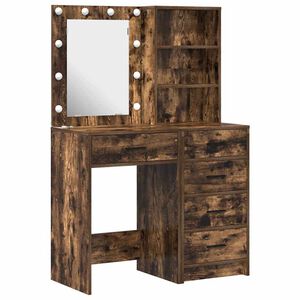 vidaXL Toaletna mizica 2 kos Rjava 50 x 41 x 135 cm Inženirski les