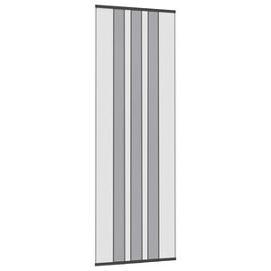 vidaXL Mreža proti insektom z zaveso Črna 80 x 220 cm Poliester