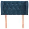 vidaXL Vzglavje z u&scaron;esi temno modro 83x23x78/88 cm žamet