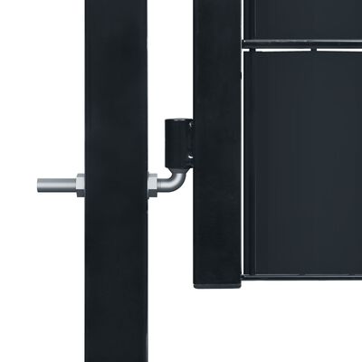vidaXL Vrata za ograjo PVC in jeklo 100x164 cm antracitna