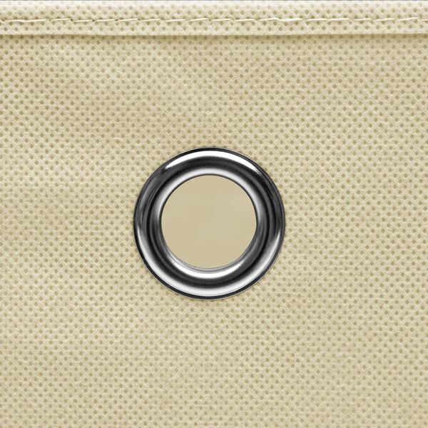 vidaXL &Scaron;katle 10 kosov netkano blago 28x28x28 cm krem