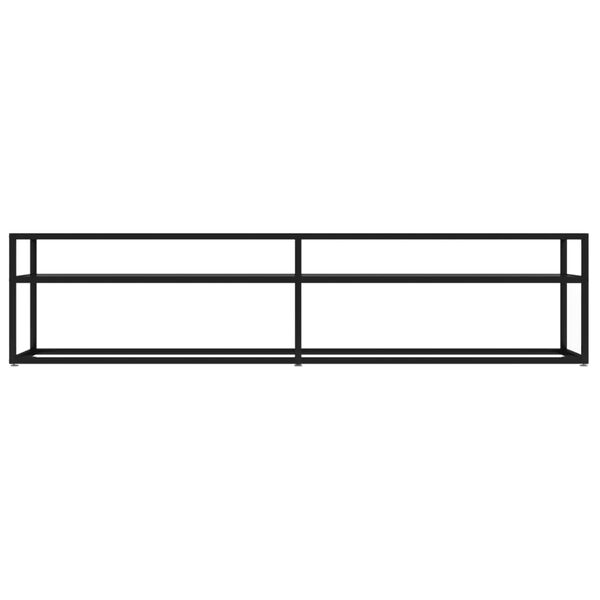 vidaXL TV omarica črna 180x40x40,5 cm kaljeno steklo