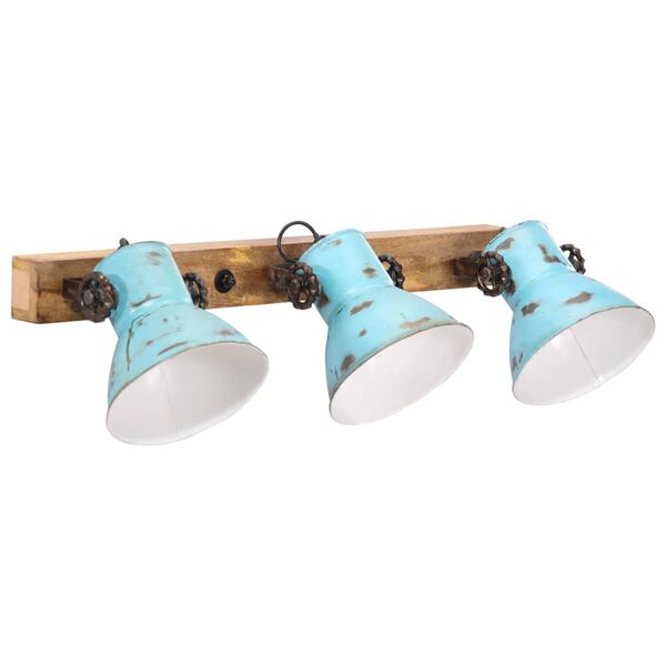 vidaXL Stenska svetilka 25 W modra 65x25 cm E27