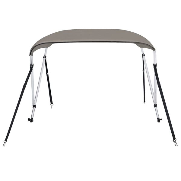 vidaXL Bimini tenda z 2 lokoma siva 180x130x110 cm
