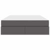 vidaXL Postelja z dodatnim prostorom za shranjevanje in vzmetnico Siva