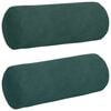 vidaXL Blazine 2 pcs Temno zelena &Oslash; 15 x 40 cm Žametna tkanina