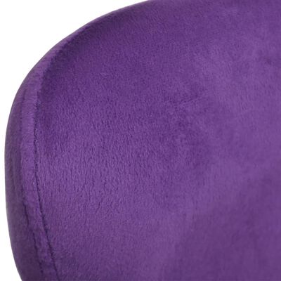 vidaXL Vrtljiv jajčast stol z blazino S vijoličen žamet