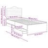 vidaXL Konstrukcija postelje s predalom Sonoma hrast 90 x 200 cm